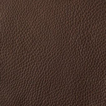 Brown leather texture with a repeating pattern of small bumps and creases, exhibiting a matte finish and natural grain variation.